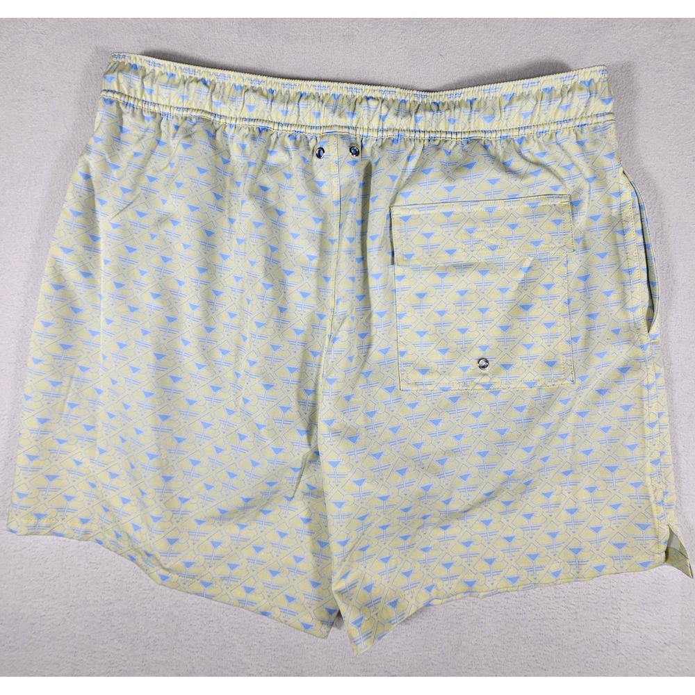 Robert Graham Martini Tower Yellow Blue Swim Trunks Men XL SMRG102 New - Picture 10 of 11